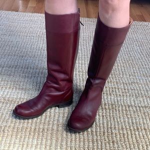 Nine West burgundy tall boots.